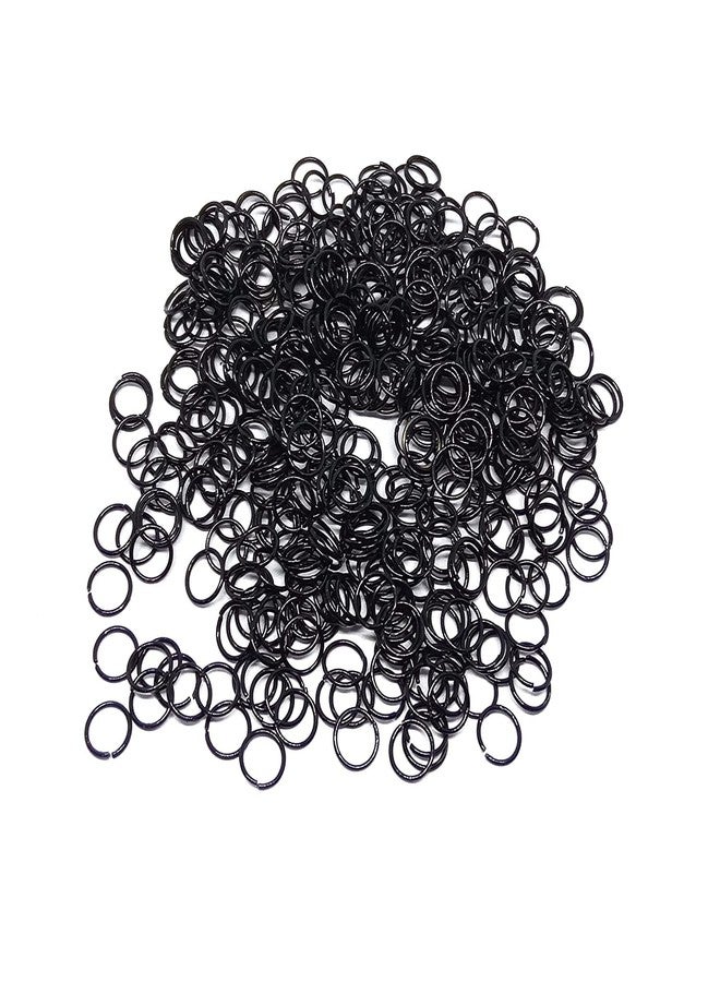 Excellentcrafts Open Jump Rings for Jewellery Making and Other Crafts (100 pcs) (7mm, Black) - Image 1